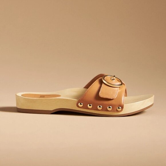 NEW BEEK Made In Brazil Leather Woodstar Buckle Sandals Honey for women 254 6M8T - Picture 5 of 7